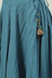 Teal Art Silk Anarkali Kurta Skirt Suit Set image number 3