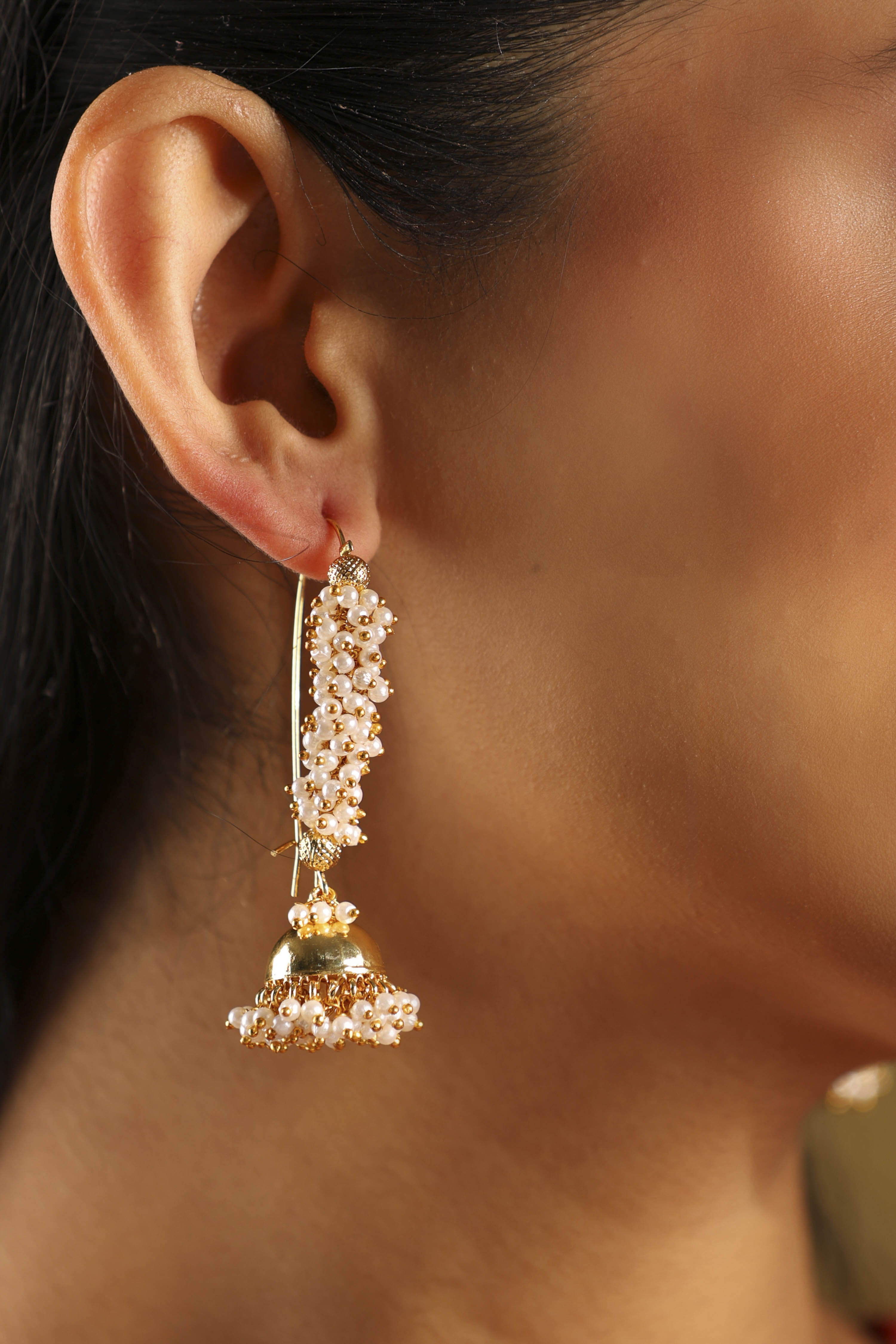 Gold Brass Jhumka image number 1