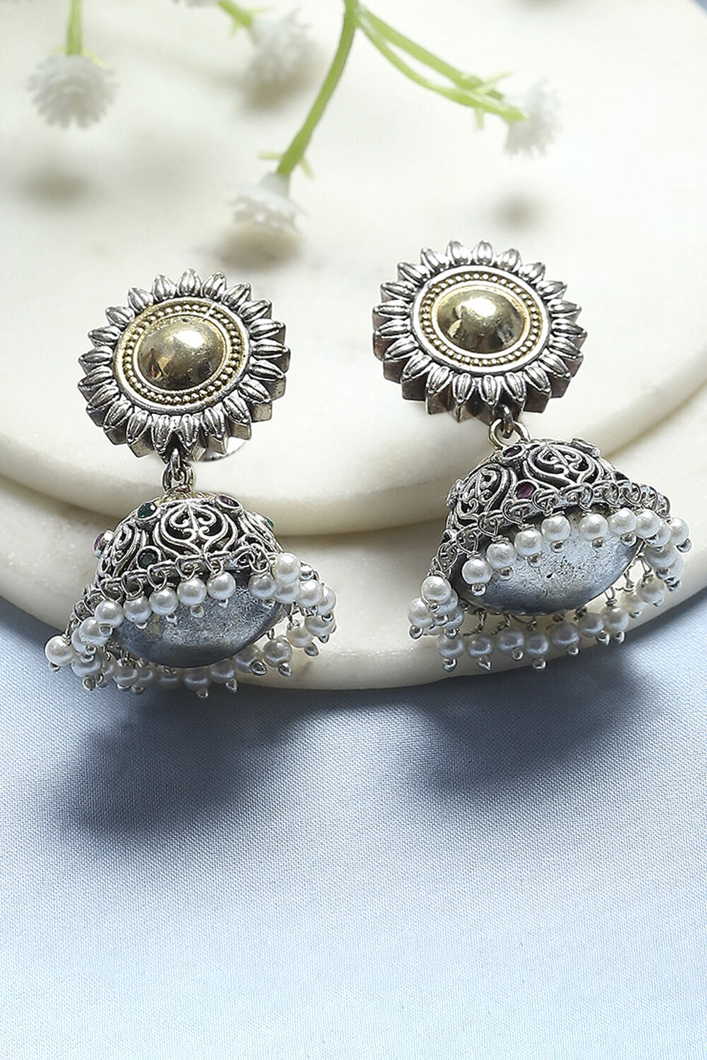 Oxidised Gold Brass Jhumka image number 0