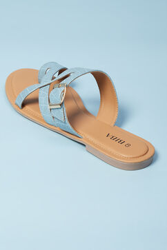 Blue Pu Ring Toe Sandals image number 4