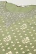Sap Green Cotton Blend Straight YARNDYED Suit Set image number 1