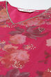 Magenta Art Silk Straight Kurta Salwar Suit Set image number 1