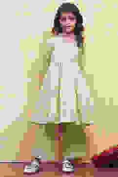 Green Cotton Gathered Suit Set image number 6