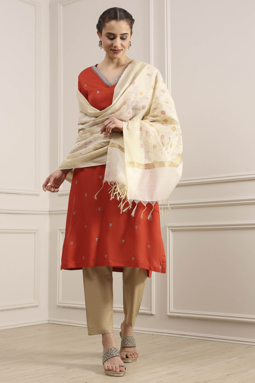 Multi Polyester Yarndyed Dupatta image number 0