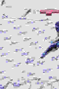 White Cotton Flared Printed Dress image number 1