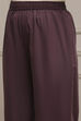 Lavender Chanderi Relaxed Dyed Kurta Pants Set image number 2