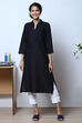 Peach Cotton Flax Kurta image number 0