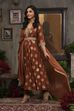 Brown Polyester Kalidar Yarndyed Suit Set image number 3