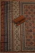 Wine Silk Blend Hand Embroidered Unstitched Suit Set image number 3