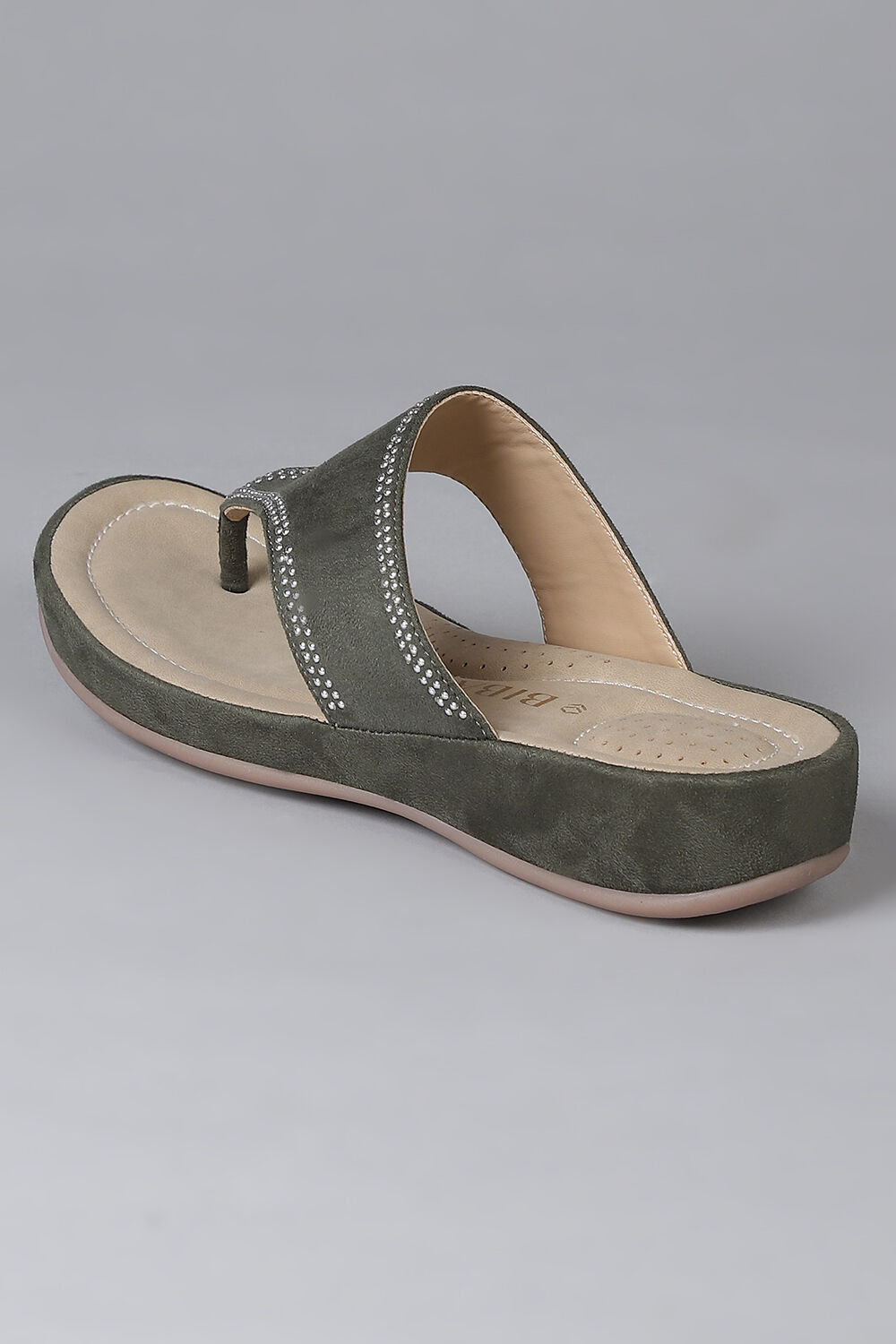 Buy Olive Green Suede Sandals Sandals for INR1199.50 Biba India