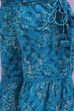 Teal Blue Cotton Flared Kurta Garara Suit Set image number 2