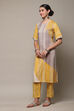 Mud Ochre LIVA Straight Printed 2 Piece Set image number 3