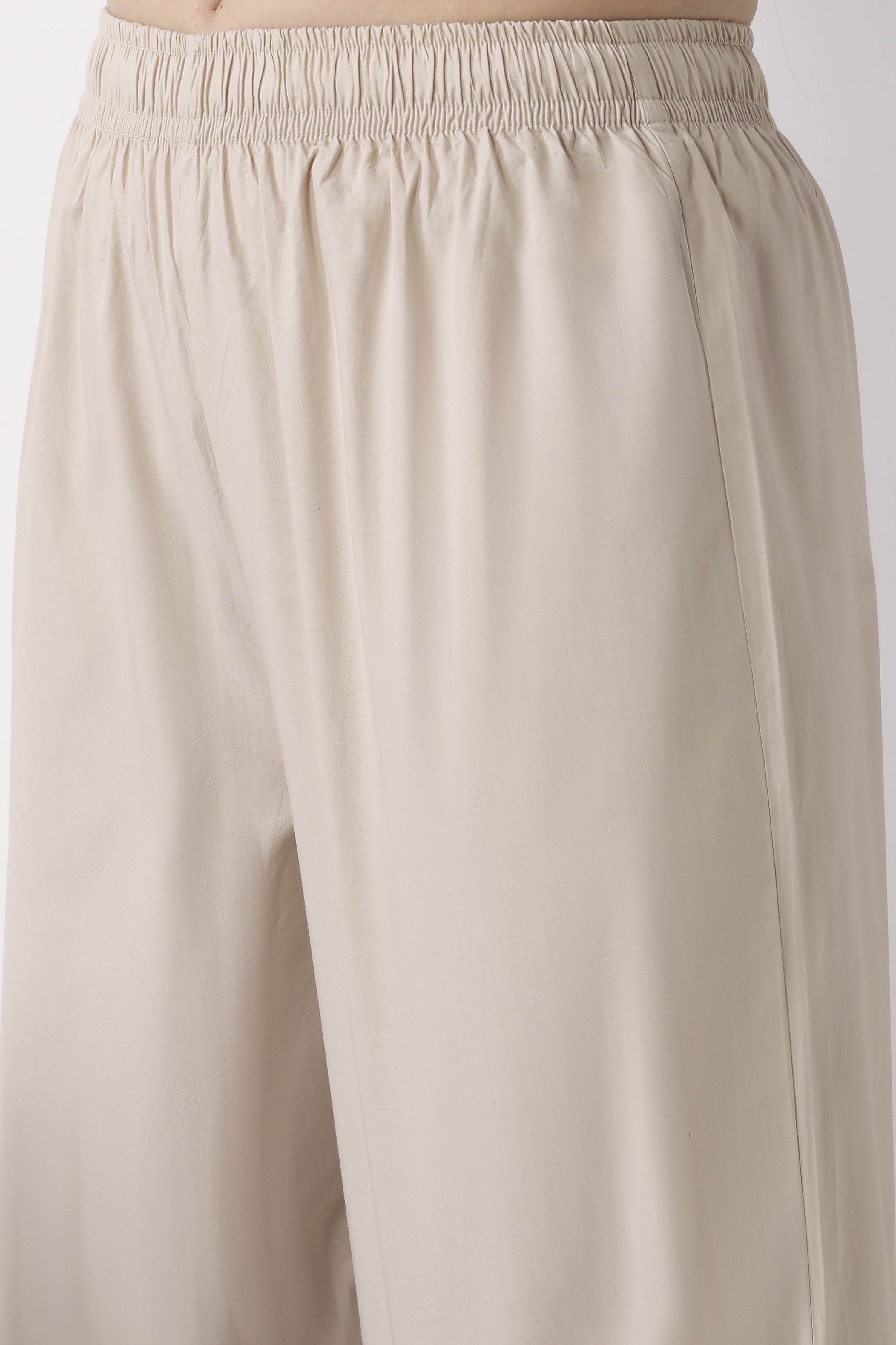 Light Beige Cotton Salwar Pants image number 1