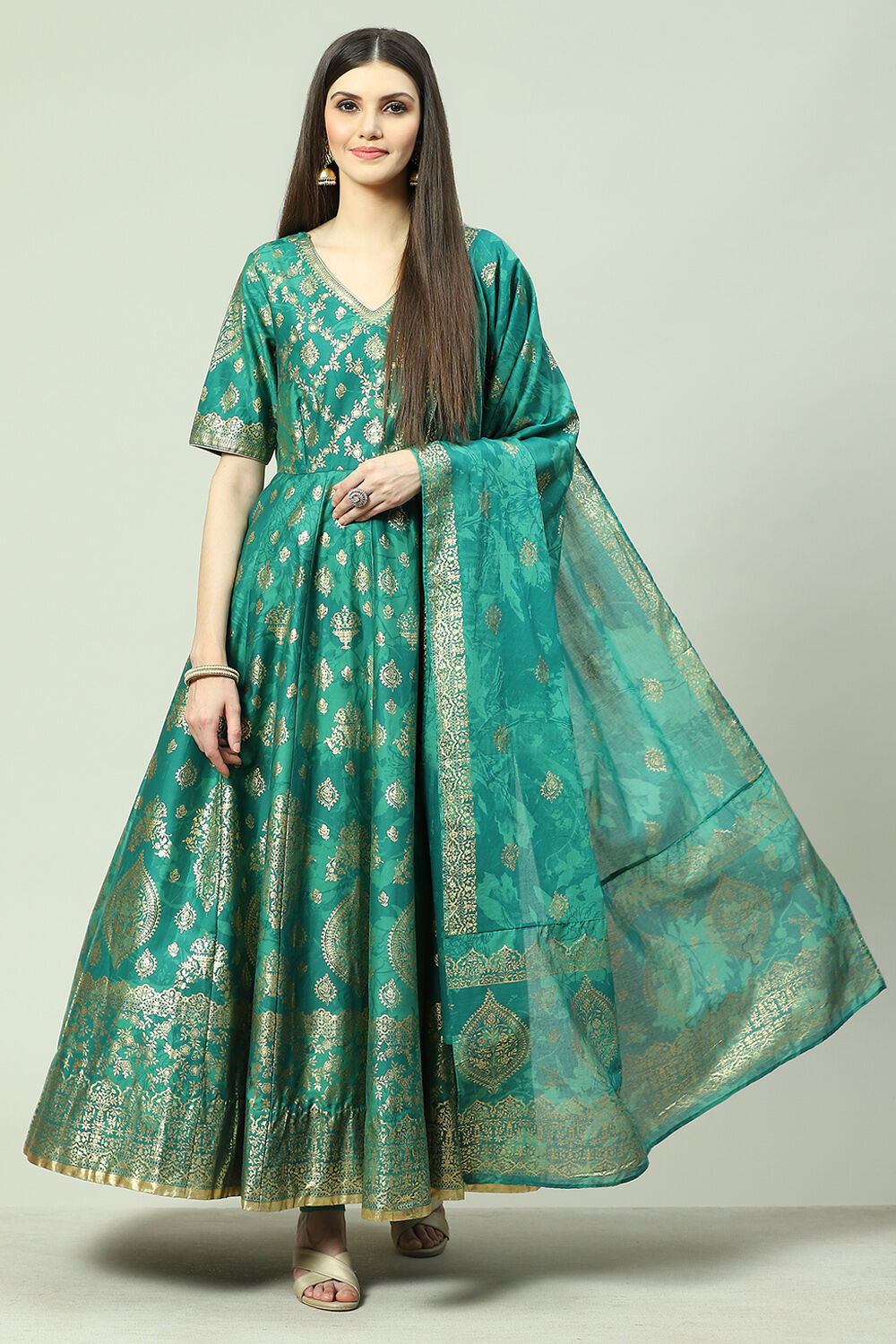 Biba green anarkali best sale