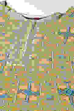 Mustard LIVA Kalidar Kurta Pant Suit Set image number 1