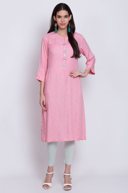 Ice Blue Rayon Straight Kurta image number 0