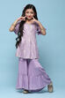 Lilac Rayon Gathered Printed 2 Piece Set image number 6
