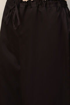 Black Art Silk Straight Kurta Palazzo Suit Set image number 3