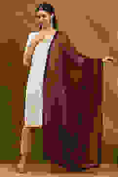 Brown Polyester Dupatta image number 4