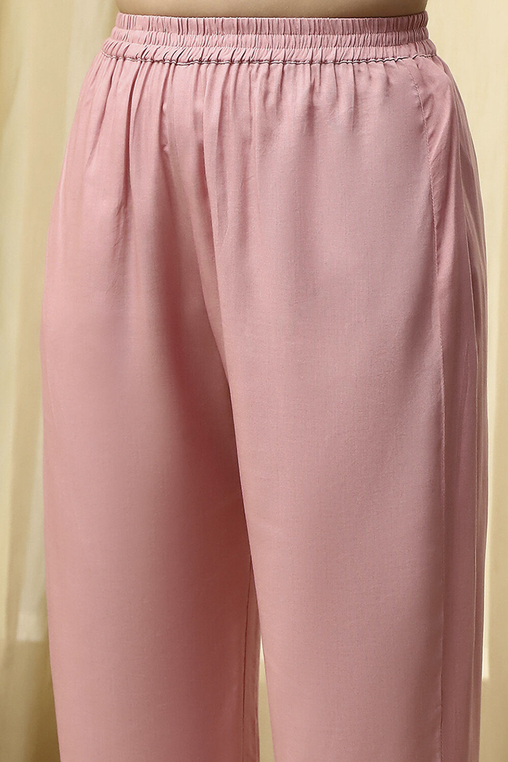 Pink Cotton Machine Embroidered Unstitched Suit Set image number 3