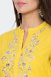 Yellow Cotton And Viscose A-Line Solid Kurta image number 1