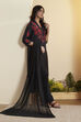 Black Viscose Blend Straight Suit Set