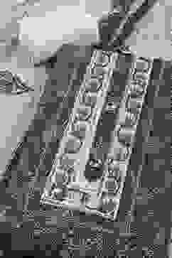 Blue Cotton Printed Embroidered Unstitched Suit Set image number 1