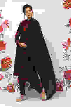 Rohit Bal Indigo Cotton Blend Straight Kurta Suit Set image number 5