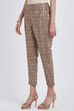 Grey & Gold Poly Metallic Cotton Yarndyed Pant image number 3