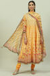 Yellow Straight Kurta Churidar Suit Set image number 0