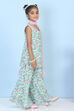 Mint Green Cotton Printed Straight Suit Set image number 4