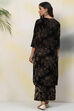 Black Velvet Straight Kurta image number 4