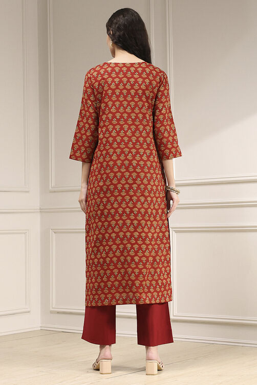 Blue Cotton Screen Print Unstitched Suit Set image number 5