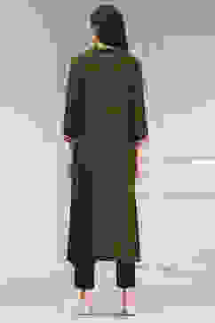 Olive Green Printed Straight Kurta image number 3