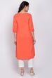 Grey Cotton Linen A-Line Yarndyed Kurta image number 5