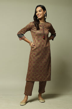 Deep Mustard Straight 2 Piece Set image number 0