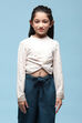 Ivory Cotton Printed T-Shirt image number 5