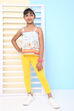 White Cotton Printed Short Top image number 0
