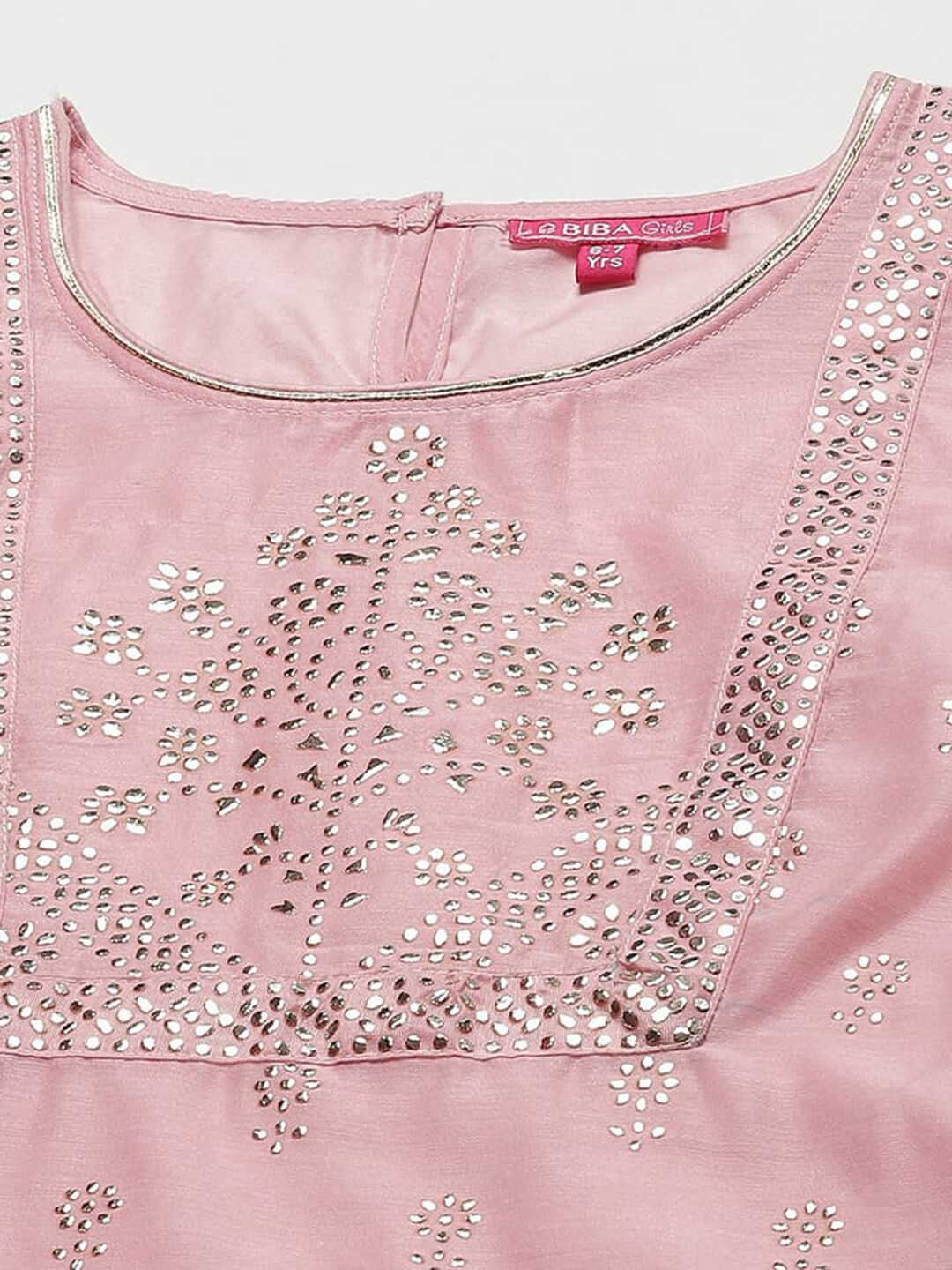 Pink Polyester Flared Printed Suit Set image number 1