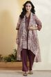 Onion Pink Viscose Rayon Printed Fusion Set image number 7
