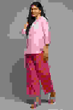 Coral Rayon Straight Palazzo image number 0