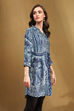 Navy Viscose Straight Kurti image number 4