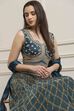 Teal Cotton Blend Dyed Lehenga Set image number 0