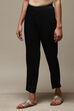 Black Viscose Yarndyed Narrow Pant image number 2