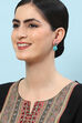 Turquoise Brass Earrings image number 3
