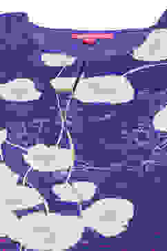 Blue Polyester Straight Printed Kurta Churidar Suit Set image number 1