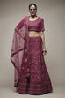 Wine Viscose Lehenga Set image number 5