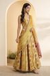 Mint Green Polyester Kalidar Lehenga Set image number 2