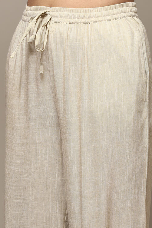 Magenta Cotton Blend Straight Kurta Palazzo Suit Set image number 2