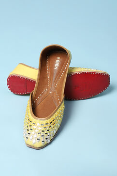 Yellow PU Mojaris image number 3